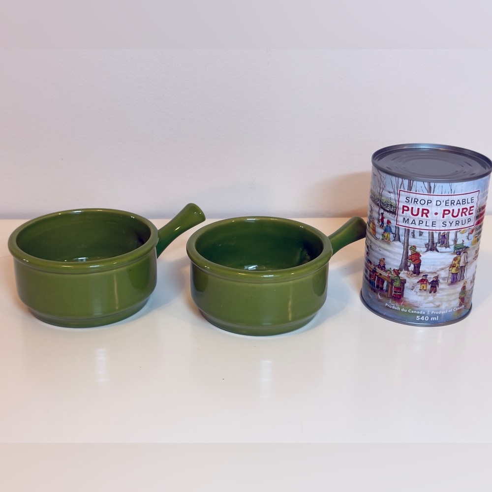 Set of 2 Vintage Ramekins – Beauceware – Model G-51-A – Olive Green